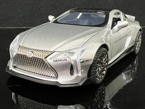 レクサス LEXUS LC500 シルバー ミニカー 1/32　H136