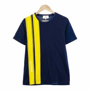 【1円スタ】Eh25 CLAVIN KLEIN カルバンクライン CK 半袖Tシャツ カットソー メッシュ切替 Mサイズ バイカラー メンズ 紳士服