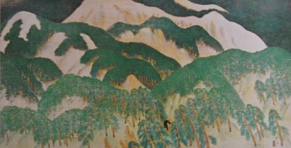 Yokoyama Taikan, Kisenzan, Une rare peinture encadrée issue d'un livre d'art, Livré avec un passe-partout personnalisé et un tout nouveau cadre japonais, En bonne condition, livraison gratuite, Peinture, Peinture à l'huile, Nature, Peinture de paysage