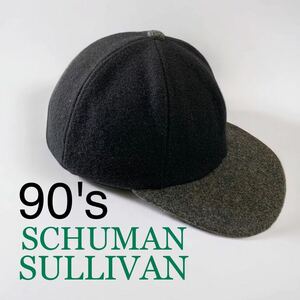 90's VINTAGE SCHUMAN SULLIVAN 6パネル キャップ ベースボールキャップ 90年代 アメリカ購入 輸入 帽子 シューマン&サリバン ウール CAP