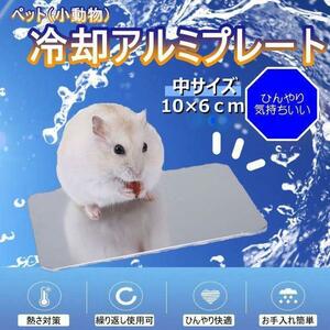 hi... cold sensation aluminium plate 10×6 pet hamster cool mat small animals 