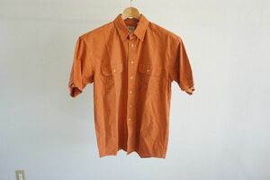 【即決】L.L.Bean エルエルビーン メンズ シャツ タグ付き 半袖 オレンジ系 サイズ:M 【831371】