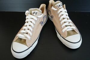 【即決】CONVERSE ALL STAR DT OX コンバース オールスター 美品 スニーカー ローカット シューズ ベージュ系 サイズ:27 【831495】