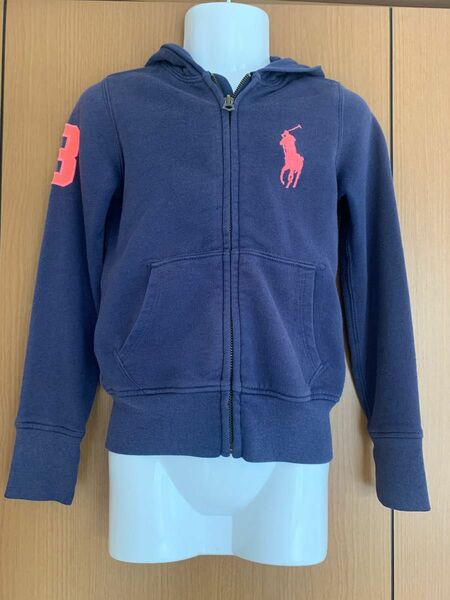 子ども ラルフローレン 130 130cm パーカーネイビー フード付き ポロラルフローレン POLO RALPH LAUREN