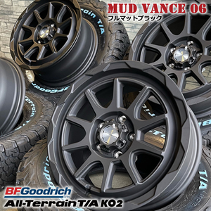 即納 タイヤホイール4本セット マッドヴァンス06 16×7.0J+38 5/114.3 黒 BFGoodrich KO2 235/70R16 グッドリッチ デリカD:5 RAV4 CX-5