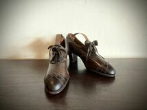 ◆レア◆1930's Italy Vintage Shoes◆EMMA Jettick◆1930年代ヴィンテージシューズ◆アンティークシューズ◆イタリア製革靴_画像1