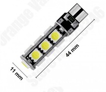 バモス ホビオ 超爆光！T10 LED ルームランプ バックランプ ナンバー灯 9個セット ホワイト ホンダ HM3 4 HJ1 2 /13/57/34/t31_画像10