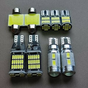 超爆光！ホンダ バモス ホビオ T10 LED ルームランプ バックランプ ナンバー灯 9個セット ホワイト ダイハツ HM3 4 HJ1 2 /45/10/26/t31