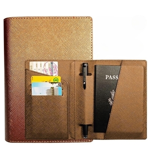 [HS-P-09] パスポートカバー パスポートケース 旅行用品　ブラウン