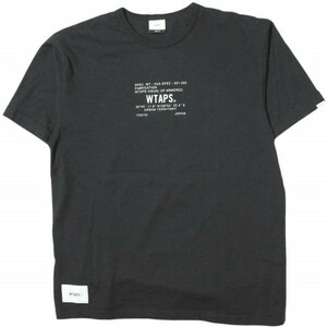 WTAPS ダブルタップス 19AW 日本製 ACADEMY SS / TEE. COPO アカデミー ロゴプリントTシャツ 192ATDT-CSM17 01(S) BLACK トップス g12235