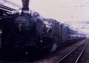 鉄道写真 SL D51 498 ホーム L判（89mm×127mm）