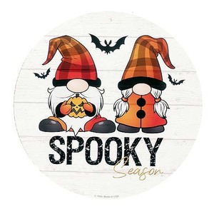  Halloween decoration SPOOKY Seazon round round shape american tin plate signboard no-m autograph plate autograph board metal plate 