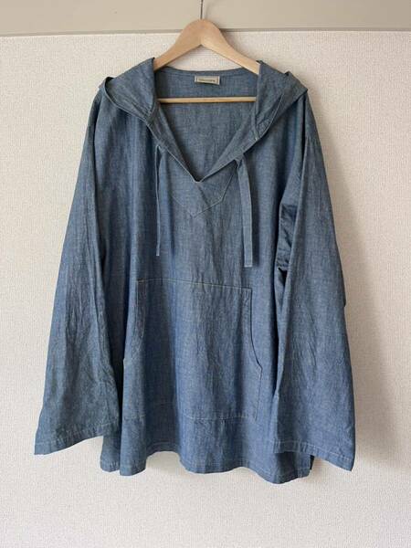 mexipa コットンシャンブレーメキシカンパーカー 美品 HOODIE SHIRT メキパ mexican parker 綿