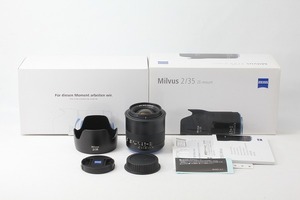 ◆新品同様◆CarlZeiss ミルバス Milvus 35mm F2 ZE キヤノンEF用 付属品完備 元箱◇41936