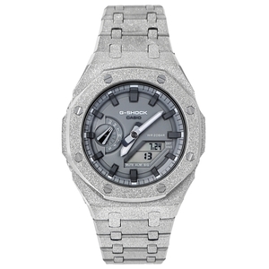 G-SHOCK GA2100 フロステッド カスタム カシオーク ステンレス製 艶消しモデル Frosted Edition シルバー