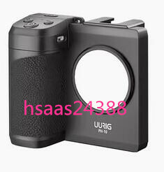  UURIG Bluetoothスマートフォンホルダー 撮影用ライト付き スマホグリップ スマホホルダー 三脚 Bluetoothリモコン付き 取付可能 PH-10 