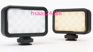  MAXCAM カメラ上の2色LEDビデオランプ、照明持続時間2時間、調光可能3200 K-6700 K、輝度1080ルーメン、LED充填ランプ AX22-SS05