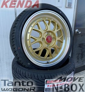 深リム NBOX NONE NWGN 軽自動車 軽用 タイヤホイール 新品4本セット 16インチ BD00 KENDA KR20 165/45R16 組み込み・バランス調整済!!