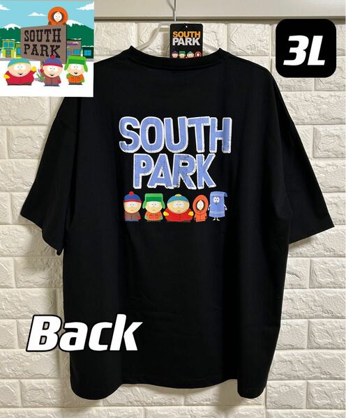 【SOUTH PARK】新品タグ付き 大きいサイズ3L サウスパーク 半袖 黒