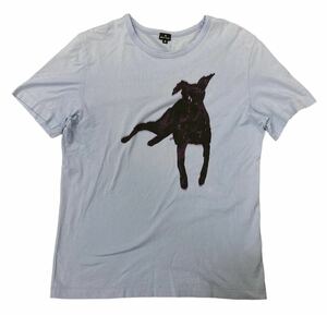 ■ PS Paul Smith ポールスミス ■ デッサン 犬 プリント 半袖 Tシャツ ブルー系 M