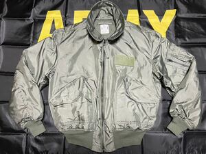 中古美品　US ARMY FLYERS COLD WEATHER 45/P JACKET SPO 100-03-D-4128 VALLEY APPAREL製　X-LARGE OD