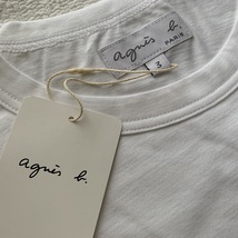 新品タグ付 　未使用　アニエスベー agnes b 　白ホワイト　ロゴTシャツ 半袖Tシャツ　Lサイズ_画像5