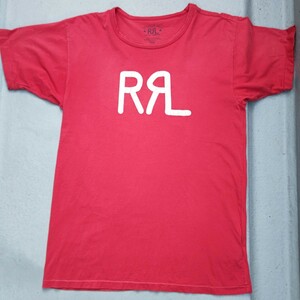 RRL 半袖Tシャツ【M】レッド ダブルアールエル ロゴTシャツ　ヴィンテージ