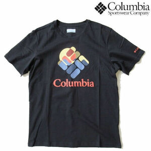 コロンビア★Columbia【メンズラピッドリッジグラフィックＴシャツ】ロゴプリントＴシャツ AM0403 019/ブラック Lサイズ