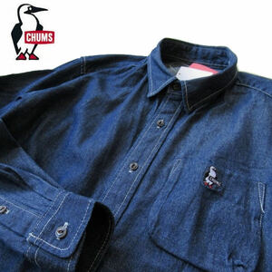  Chums /CHUMS Denim рубашка / рубашка work shirt бобер Vintage woshudo рубашка CH02-1198 индиго XL размер 
