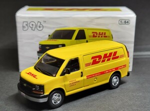 1/64 596model ミニカー シボレー エクスプレス 日本未発売 アメ車 グリーンライトと同サイズ DHL 配送車