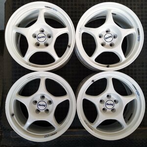 管理番号：S8-69【４本価格】【16x8J 5x100 ET+38 ハブ54】ENKEI Racing・86 BRZ セリカ等・店頭直接引取・下取り可能