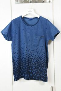 スコッチ＆ソーダ　デザインTシャツ　Sサイズ　ブルー　Blue　青　半袖　SCOTCH＆SODA