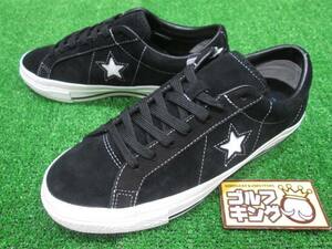 GK鈴鹿☆ 新品462 【25.5】コンバース★ONE STAR GF SUEDE（ワンスター ＧＦ スエード）★ブラック★スパイクレス★ゴルフフューズ★