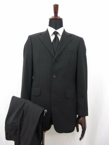 美品 【ポールスミスロンドン Paul Smith】 ウール100％ 3ボタン 黒無地 スーツ (メンズ) sizeS ブラック 冠婚葬祭 MK.653000●27RMS5937