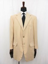 【ブリオーニ　Brioni】ニーマンマーカス別注 リネン混 3ボタン段返り 織柄ジャケット(メンズ) size40 ライトベージュ系 伊製●17MJ7756●_画像1