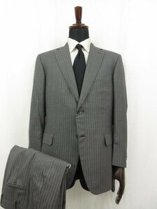 極美品 【ブリオーニ Brioni】 BRUNICO シルク混 2ボタン スーツ (メンズ) size50C グレー系 ストライプ柄 イタリア製●27HR2812