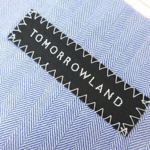 【トゥモローランド TOMORROWLAND】BWB851A 絹×カシミア混 3ボタン段返り ヘリンボーン柄ジャケット(メンズ) size48 ブルー系●17MJ7830●の画像5