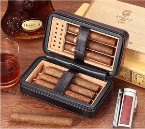 # mobile leaf volume cigar travel portable wood cigar case 4 holder # cigar box gift box Japanese cedar. tree E798