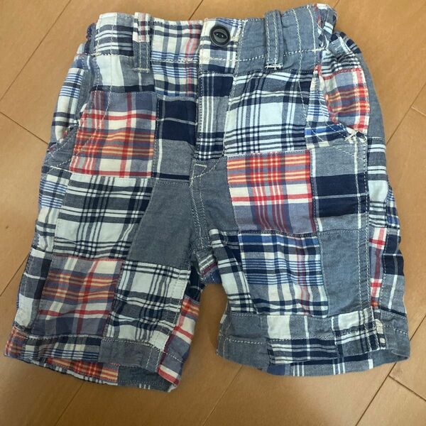 チェック柄 ハーフパンツ　ベビーギャップ　babyGap マドラスチェック ショートパンツ