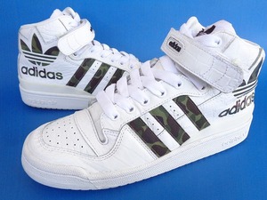 12842■16年製 adidas FORUM MID RS XL SPC アディダス フォーラム ミッド 白 カモ 迷彩 デカロゴ 27 cm BY3704