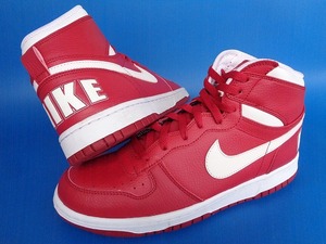 12913■美品 16年製 NIKE BIG ナイキ ビッグ ハイ 336608-610 BIG NIKE HIGH GRED WHITE 赤 白 27.5cm 9.5 ターミネーター ダンク 好きに