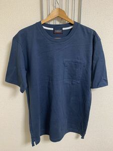 ［NICOLE CLUB FOR MEN］ニコルクラブフォーメン　半袖Tシャツ　薄ネイビー系　48サイズ　Y1387