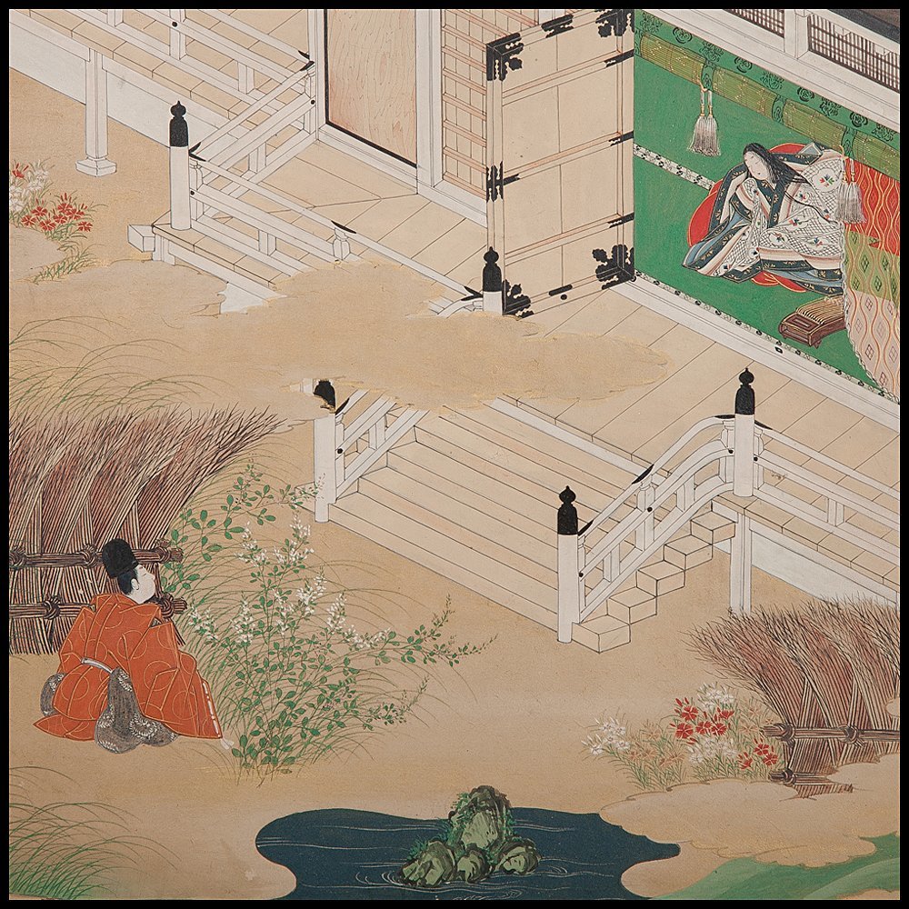 酒井抱一、【夏秋草図】、希少豪華画集画、新品高級額・額装付、大判