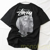 【L】新品 タグ付き ステューシー BIG HIPPO 大きいサイズ 半袖Tシャツ メンズファッション トップス ロゴ STUSSY プリント BLACK TEE-21_画像4