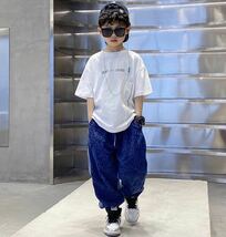 キッズ 子供服 スポーツパンツ カジュアル パンツ デニムパンツ 男の子 春秋 ゆったり 可愛い KTEA080(2色110-160)_画像9