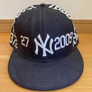 NEW ERA 7と3/8 ネイビー ヤンキース ny yankees キャップ スパイク リー 59FIFTY 40 Acres Spike Lee 2010年モデル ニューエラ Supreme