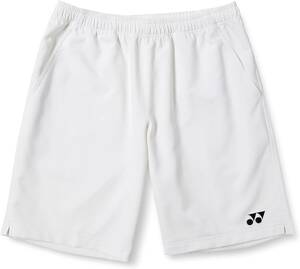 【KCM】Z-yonex-18-O★展示品★【ヨネックス】ユニハーフパンツ（スリムフィット） ユニセックス テニス バドミントン 15048　ホワイト　O