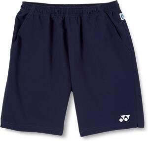 【KCM】Z-yonex-7-L★展示品★【ヨネックス】ユニハーフパンツ（スリムフィット） ユニセックス テニス バドミントン　15048　ネイビー　L