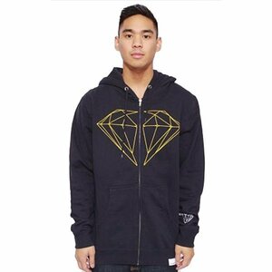 Diamond supply (ダイヤモンドサプライ) パーカー ジップフード Brilliant Zip-Up Hoodie Navy スケボー SKATE SK8 スケートボード