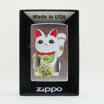 ジッポー オイルライター USA Zippo 和柄シリーズ 千万両 招き猫 Z207-107672＆ギフトボックスセット（オイル＋フリント+BOX）_画像3